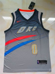 Maillot De Basket Oklahoma City Thunder Russell Westbrook 0 Nike Urban Ash